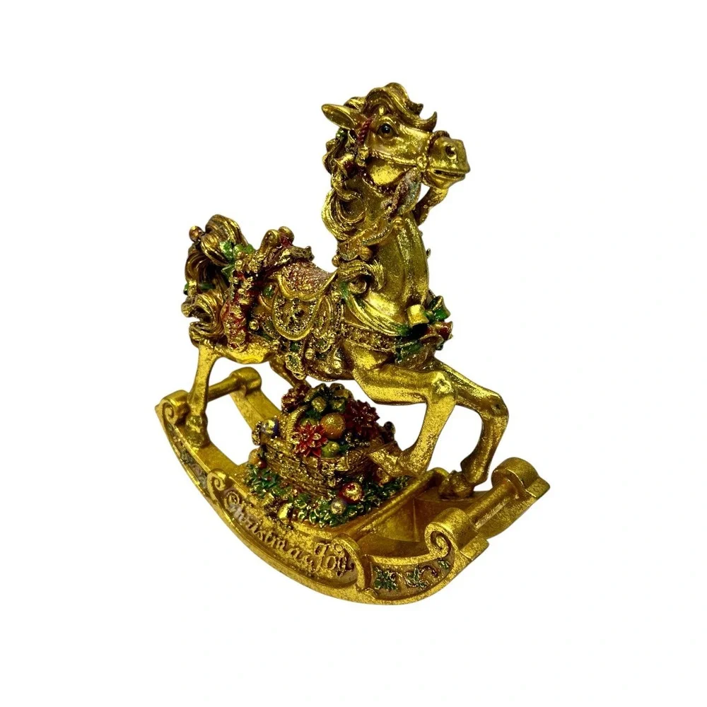 Christmas Carousel Horse & Santa Clause The San Francisco Music Box Company Work